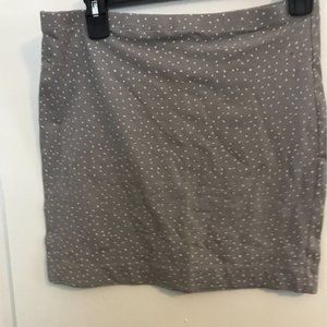 H&M Grey Ditsy Print Mini Skirt